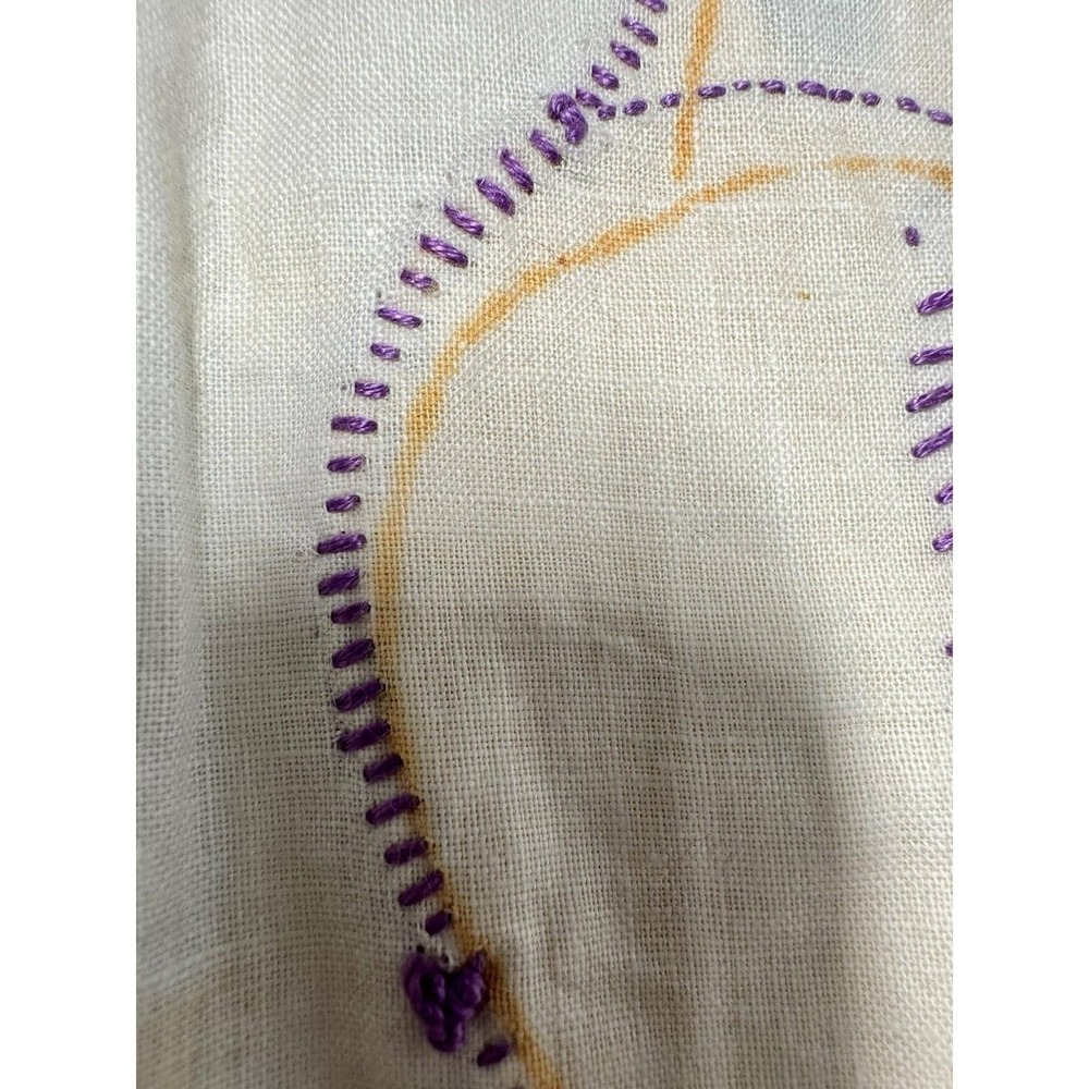 VTG 1930s Pansy Quilt Squares 9 Appliqué 17x17" Grandma‎ Made Embroidery Flowers - Picture 6 of 12